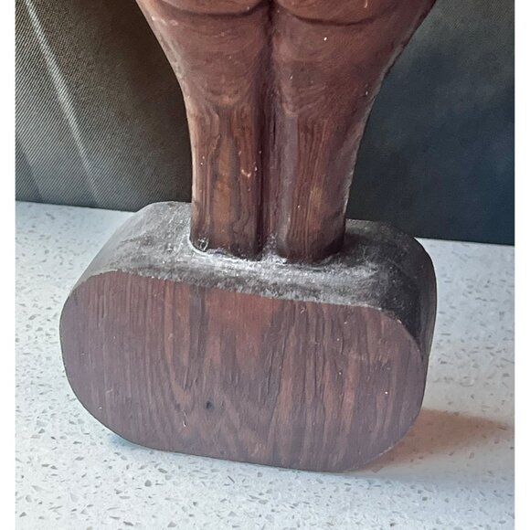 Handcrafted Wooden Abstract Female Figure Sculpture Vintage 13” T - Picture 10 of 14